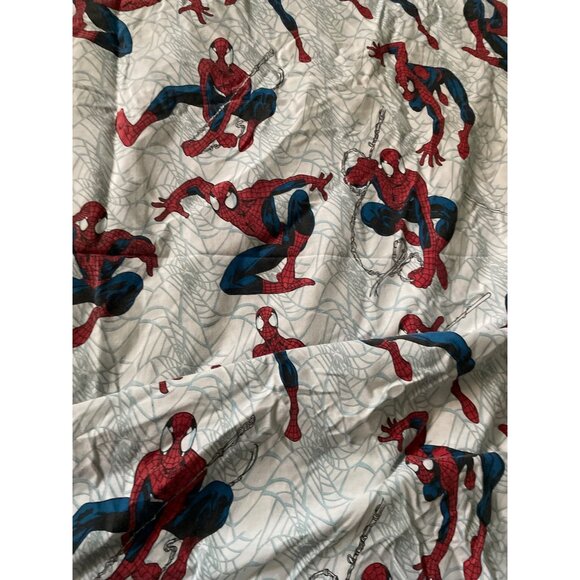 Marvel Spiderman Twin Sheet Set 2 Piece 60% Cotton 40% Polyester Blue & Red Web - Picture 7 of 11